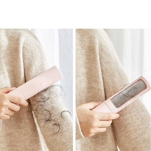 2-In-1 Pet Hair Remover: Portable Self-Cleaning Brush For Effortless