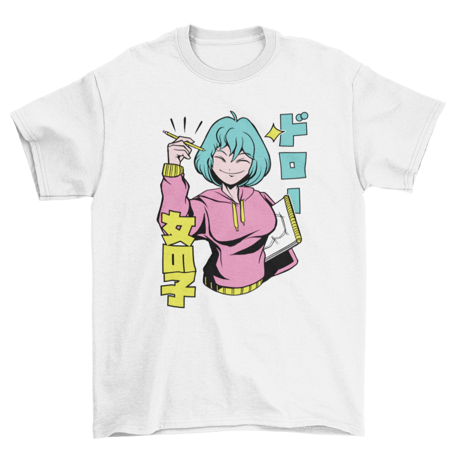 Anime artist girl t-shirt