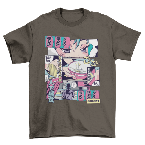 Ramen shop anime t-shirt design