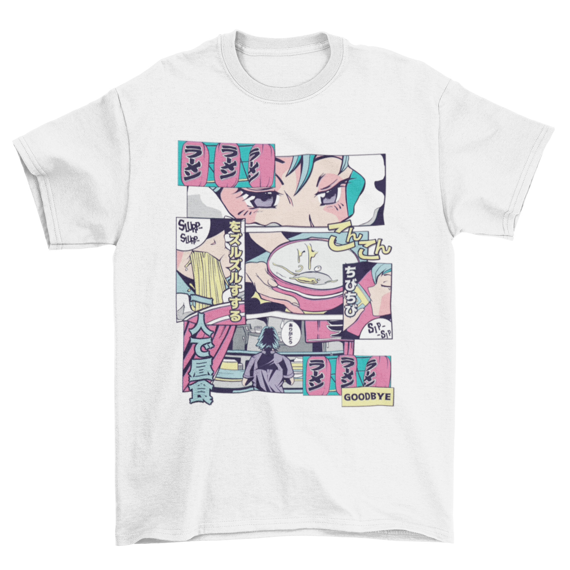Ramen shop anime t-shirt design