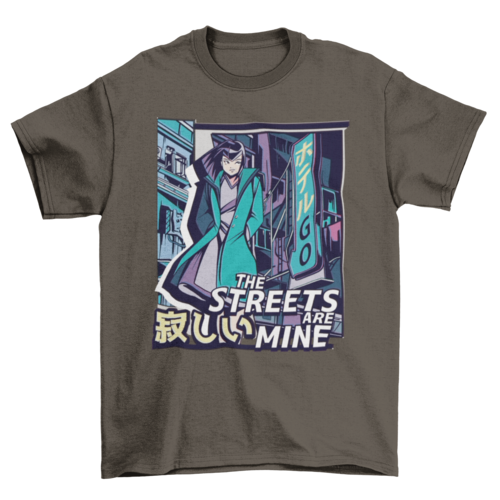Anime girl vaporwave t-shirt