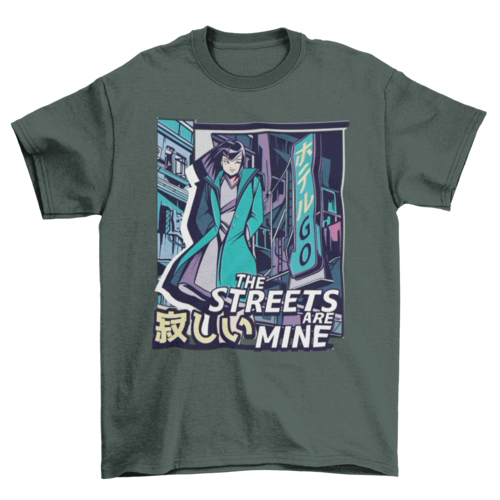 Anime girl vaporwave t-shirt
