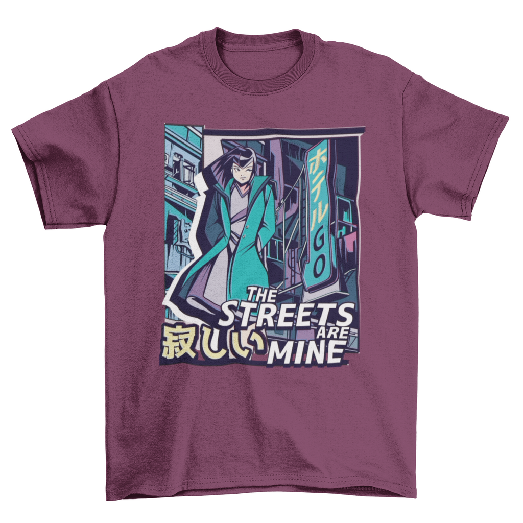 Anime girl vaporwave t-shirt