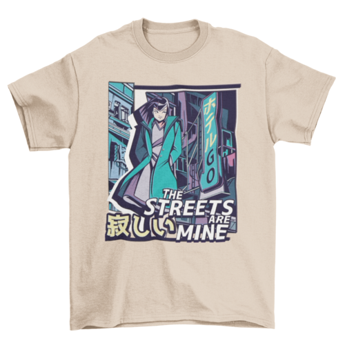 Anime girl vaporwave t-shirt