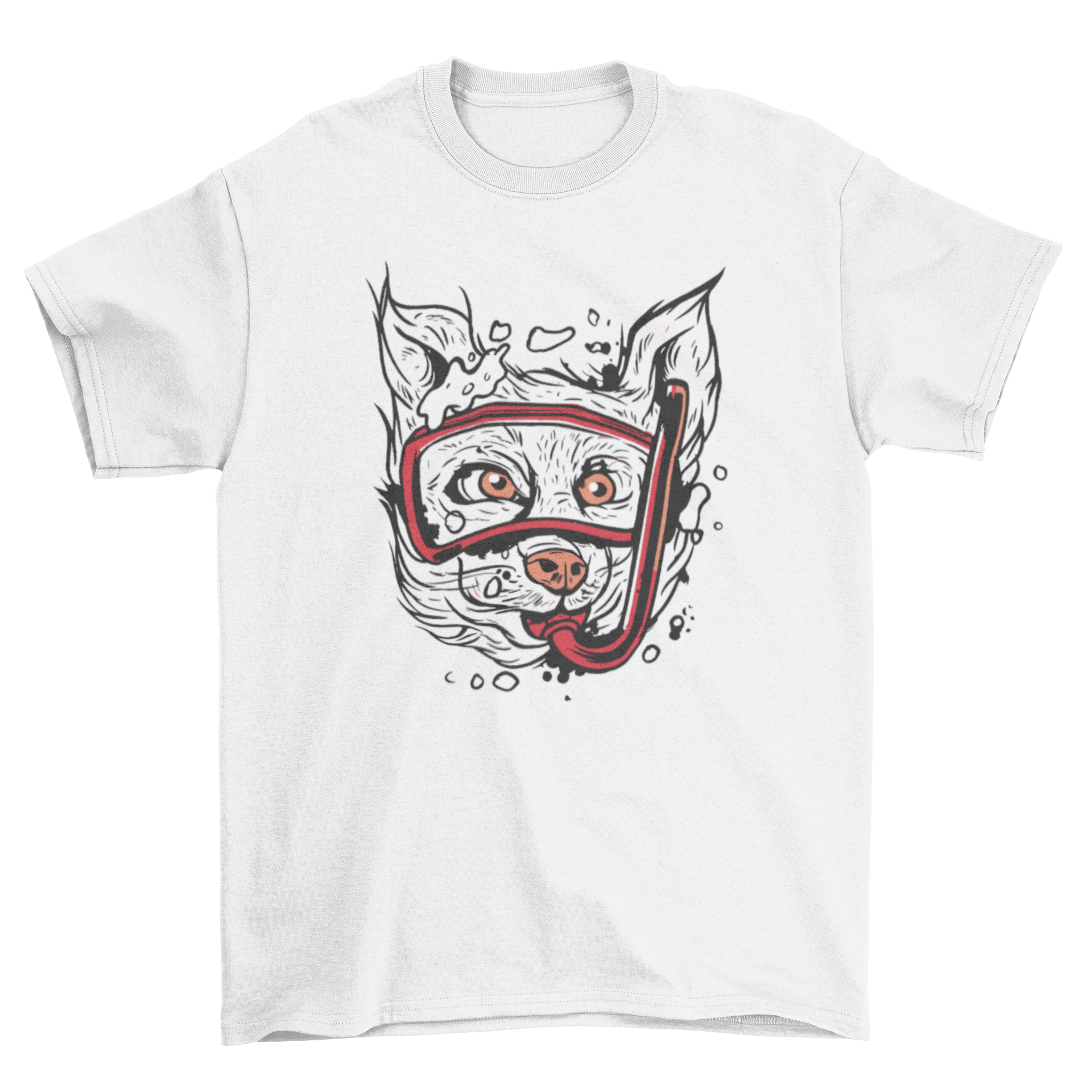 Snorkel dog animal t-shirt design