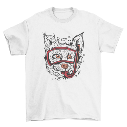 Snorkel dog animal t-shirt design