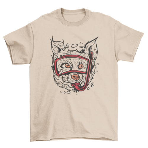 Snorkel dog animal t-shirt design