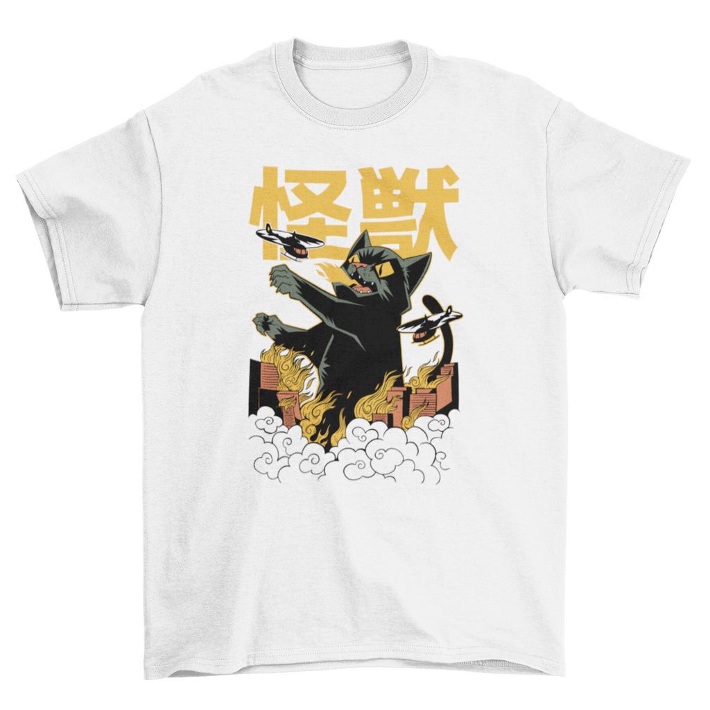 Kaiju anime cat monster t-shirt