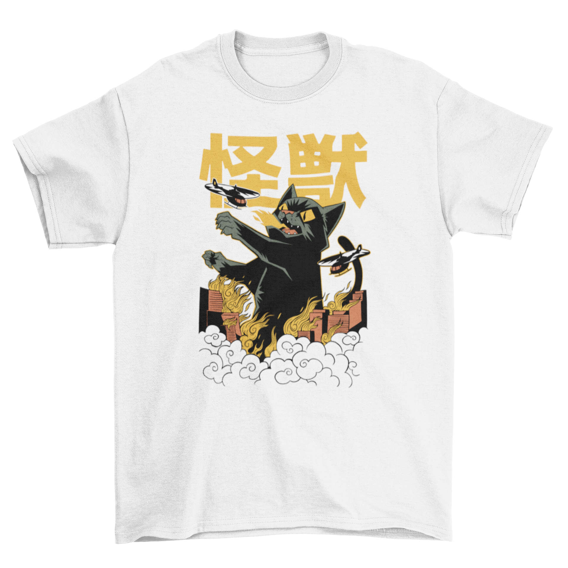 Kaiju anime cat monster t-shirt