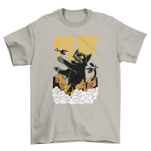 Kaiju anime cat monster t-shirt