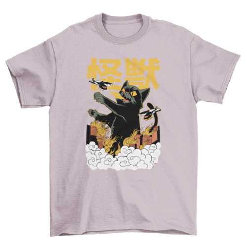 Kaiju anime cat monster t-shirt