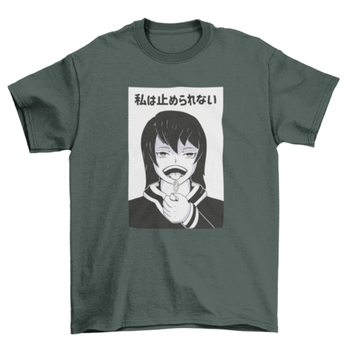 Awesome anime girl t-shirt design