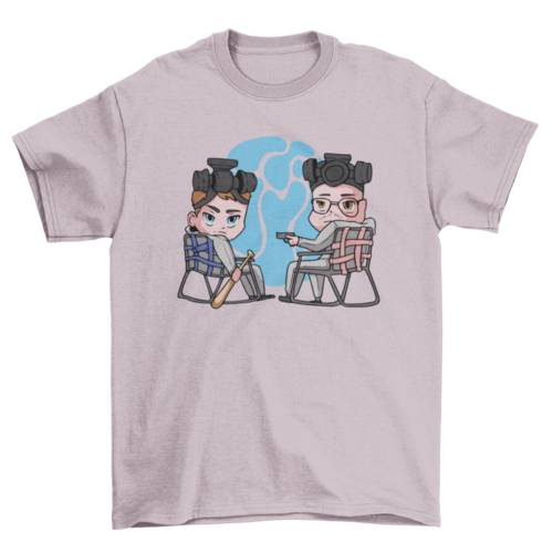 Chibi anime with weapons t-shirt