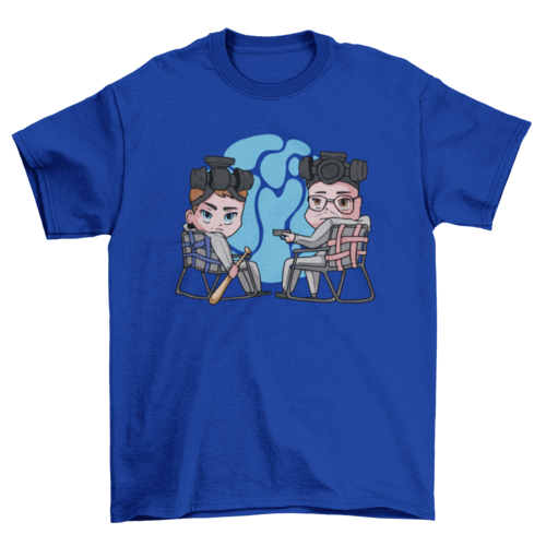 Chibi anime with weapons t-shirt