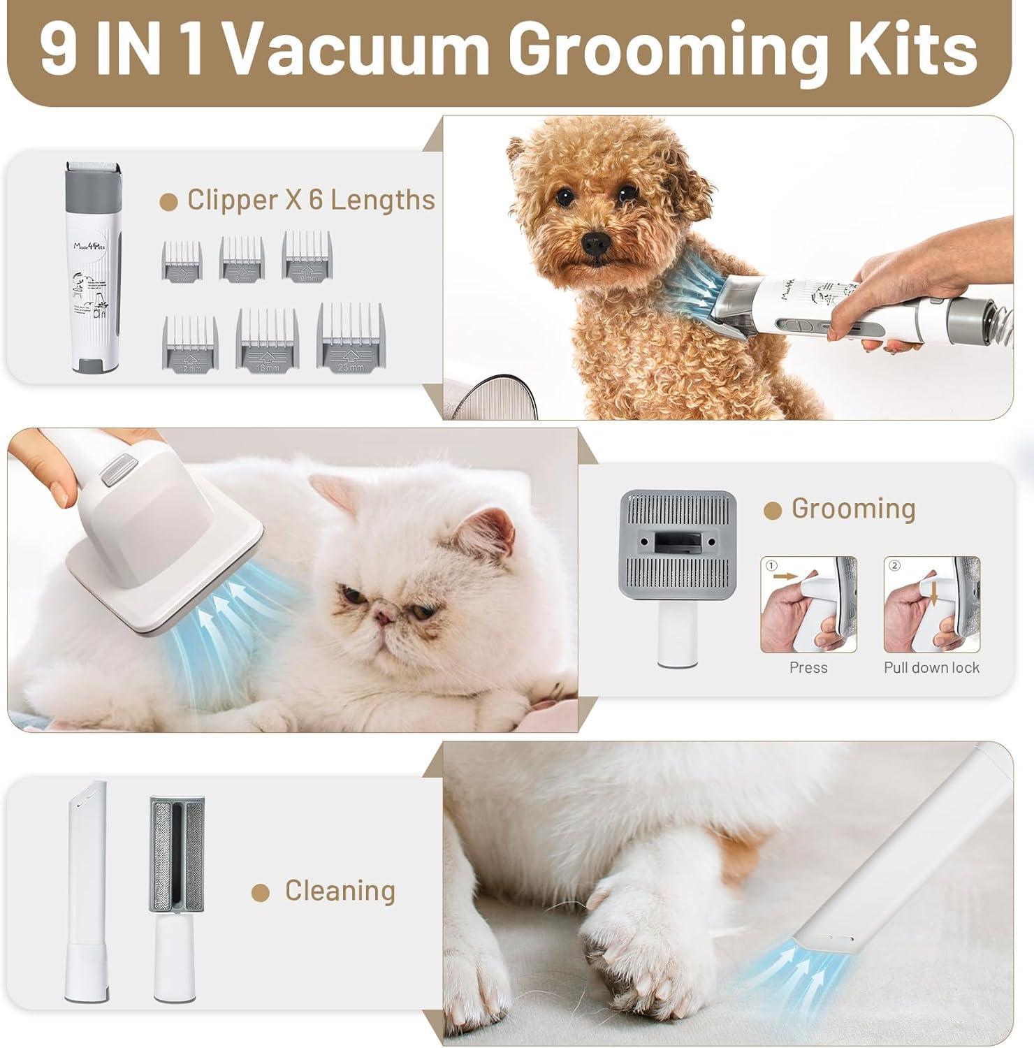 Dog Grooming Kit Pet Hair Cleaning Low Noise Vacuum Cleaner And