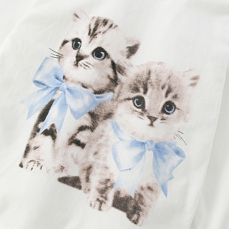 Autumn and Spring Arrival Animals Cartoon Pattern Long Sleeves