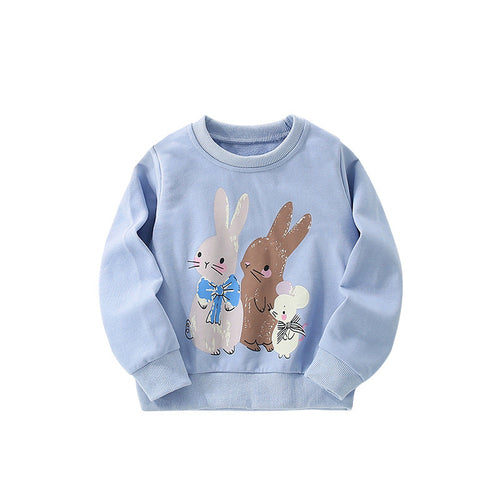 Autumn and Spring Arrival Animals Cartoon Pattern Long Sleeves