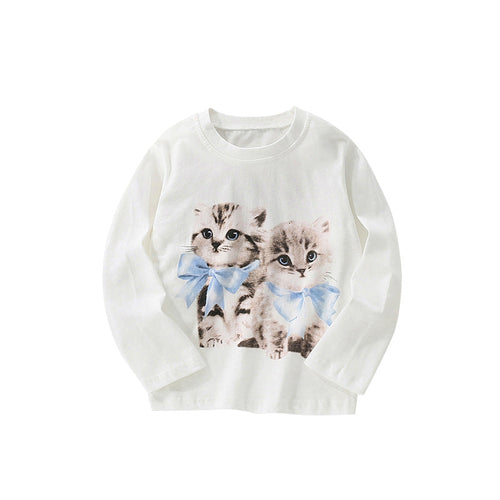 Autumn and Spring Arrival Animals Cartoon Pattern Long Sleeves
